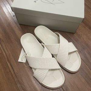 JOIE Nell Woven Sandal in Cream